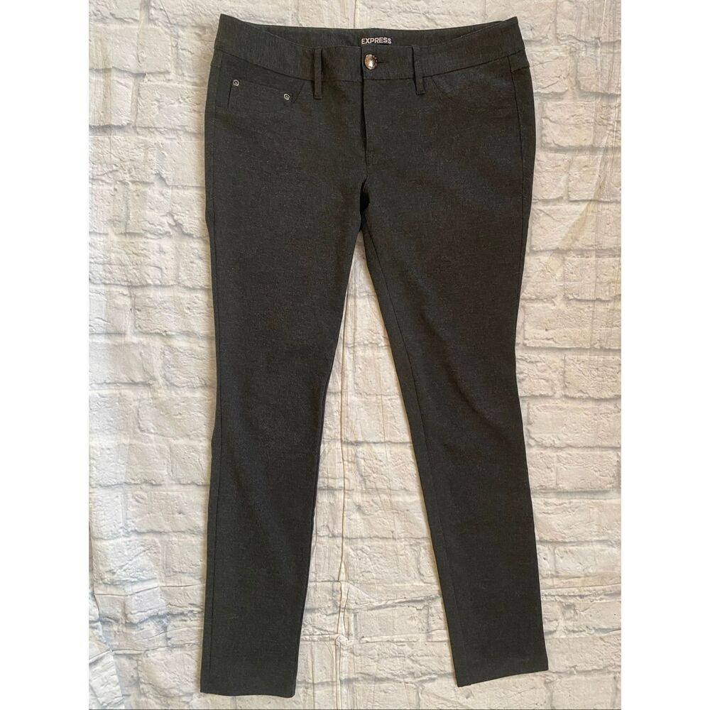 Express women M casual comfort fit pants grey